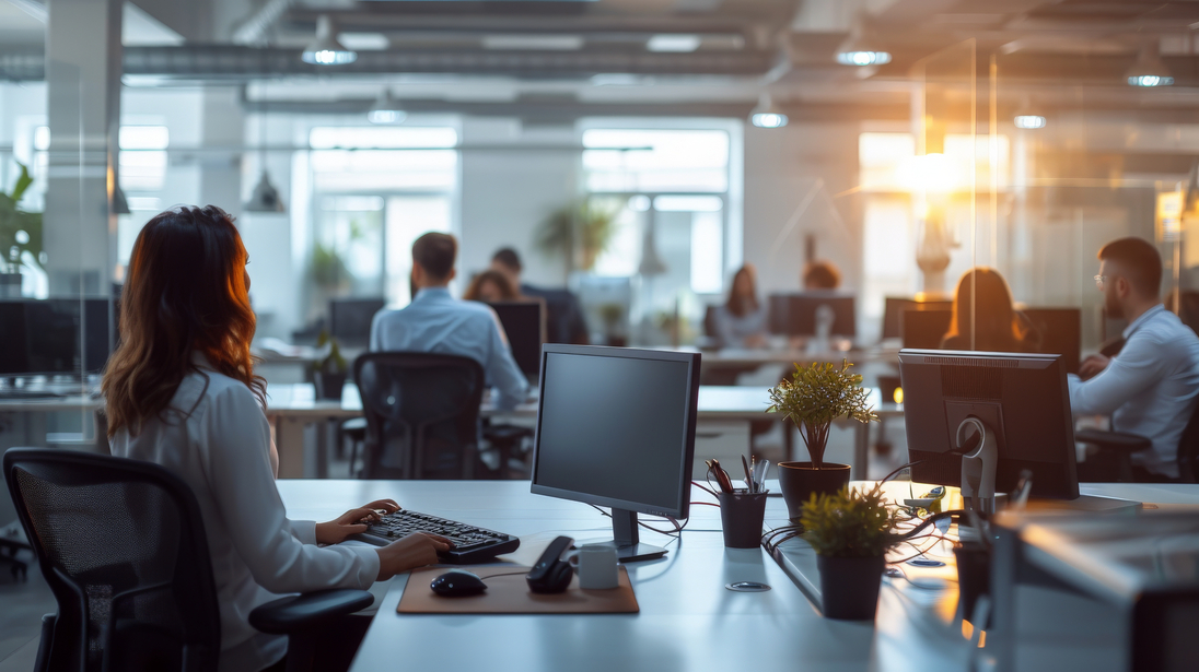 Angestellte arbeiten in einem Büro